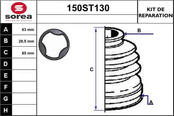 STARTCAR 150ST130 - Маншон, полуоска vvparts.bg