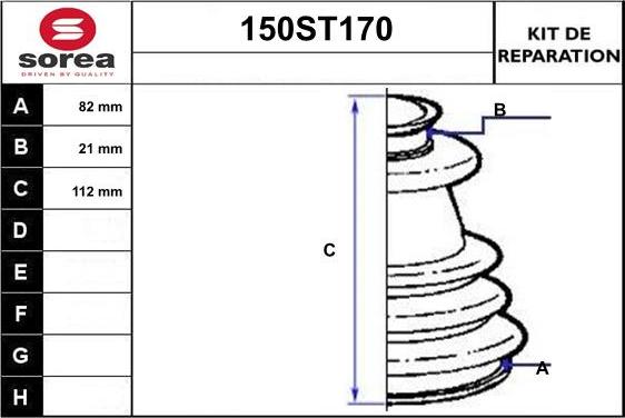 STARTCAR 150ST170 - Маншон, полуоска vvparts.bg