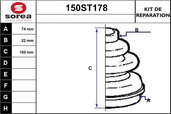 STARTCAR 150ST178 - Маншон, полуоска vvparts.bg