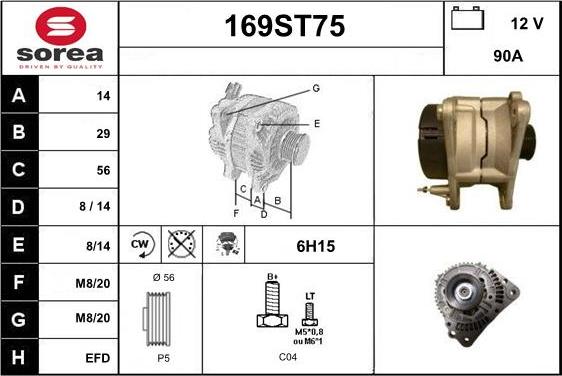 STARTCAR 169ST75 - Генератор vvparts.bg