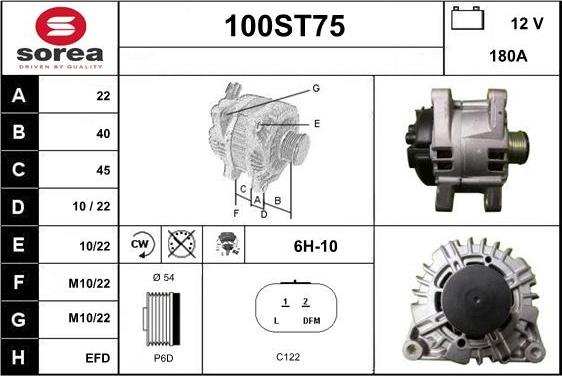 STARTCAR 100ST75 - Генератор vvparts.bg