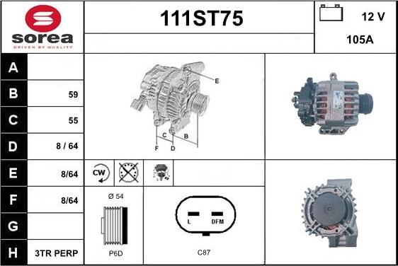 STARTCAR 111ST75 - Генератор vvparts.bg