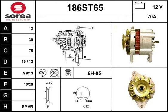 STARTCAR 186ST65 - Генератор vvparts.bg