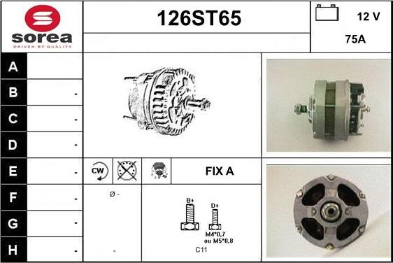 STARTCAR 126ST65 - Генератор vvparts.bg