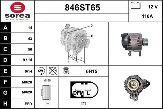 STARTCAR 846ST65 - Генератор vvparts.bg