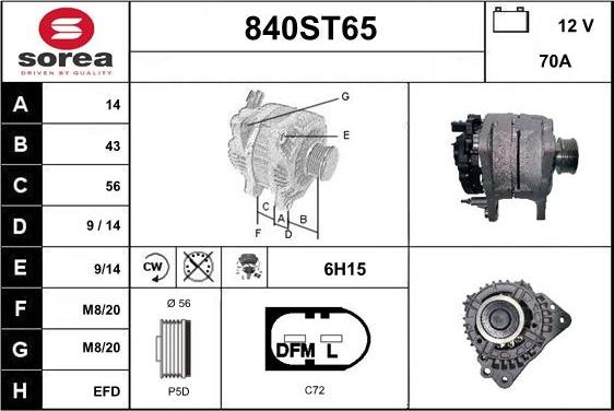 STARTCAR 840ST65 - Генератор vvparts.bg