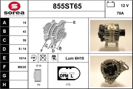 STARTCAR 855ST65 - Генератор vvparts.bg