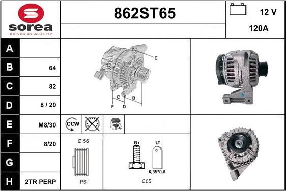 STARTCAR 862ST65 - Генератор vvparts.bg