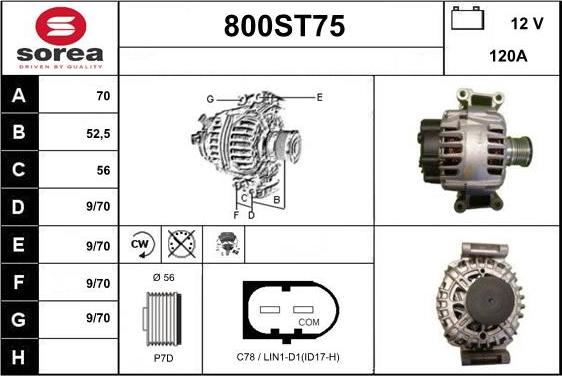 STARTCAR 800ST75 - Генератор vvparts.bg