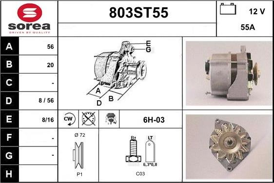 STARTCAR 803ST55 - Генератор vvparts.bg