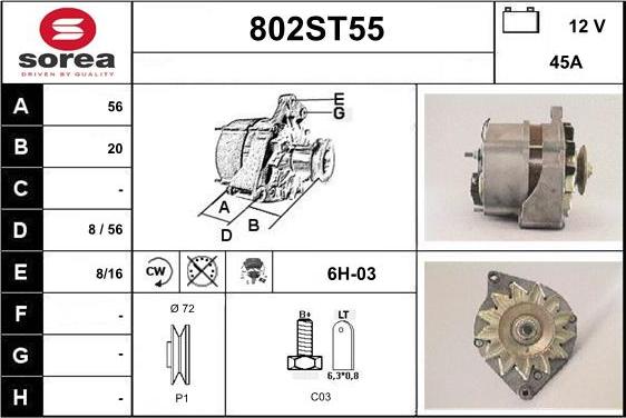 STARTCAR 802ST55 - Генератор vvparts.bg