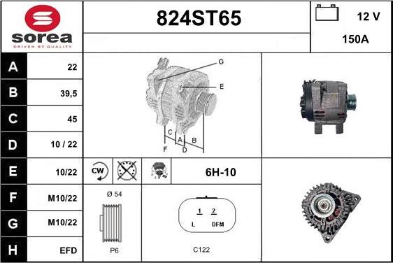 STARTCAR 824ST65 - Генератор vvparts.bg