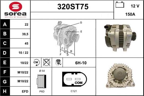 STARTCAR 320ST75 - Генератор vvparts.bg