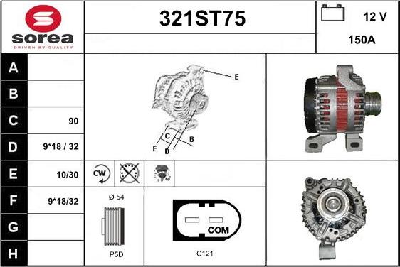 STARTCAR 321ST75 - Генератор vvparts.bg