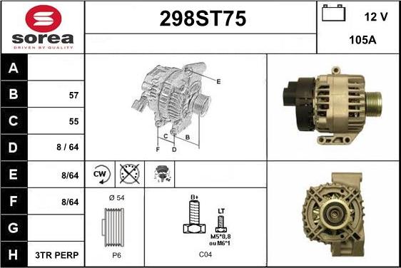 STARTCAR 298ST75 - Генератор vvparts.bg