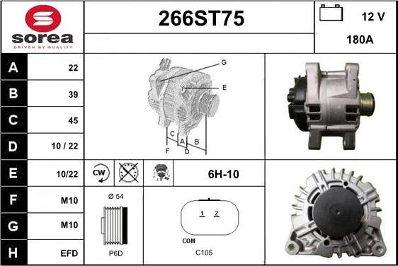 STARTCAR 266ST75 - Генератор vvparts.bg