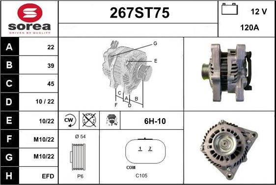 STARTCAR 267ST75 - Генератор vvparts.bg