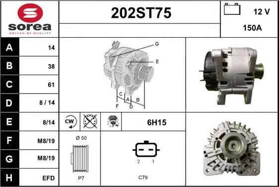 STARTCAR 202ST75 - Генератор vvparts.bg