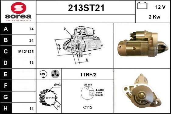 STARTCAR 213ST21 - Стартер vvparts.bg