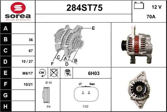 STARTCAR 284ST75 - Генератор vvparts.bg