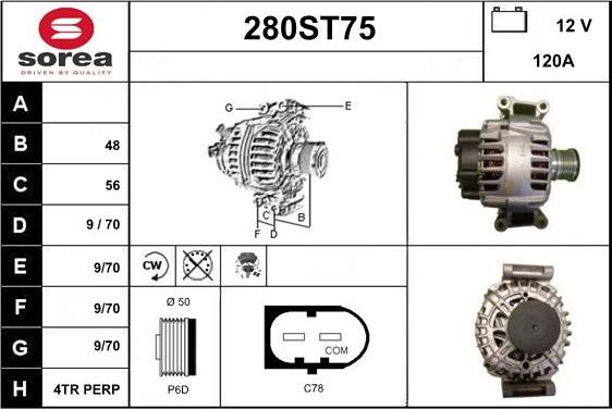 STARTCAR 280ST75 - Генератор vvparts.bg