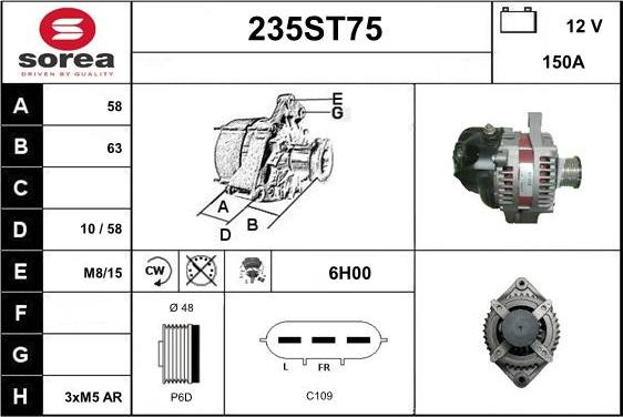 STARTCAR 235ST75 - Генератор vvparts.bg