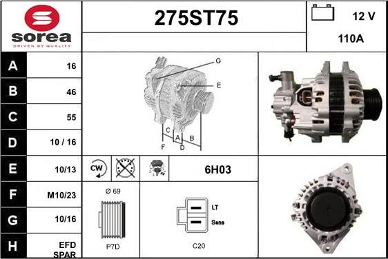 STARTCAR 275ST75 - Генератор vvparts.bg