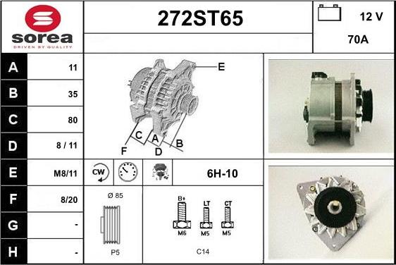 STARTCAR 272ST65 - Генератор vvparts.bg