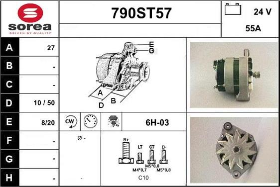 STARTCAR 790ST57 - Генератор vvparts.bg