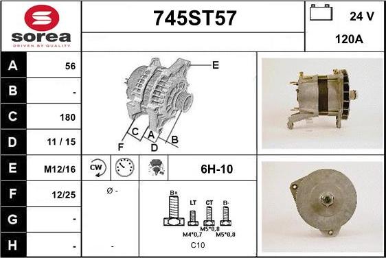 STARTCAR 745ST57 - Генератор vvparts.bg