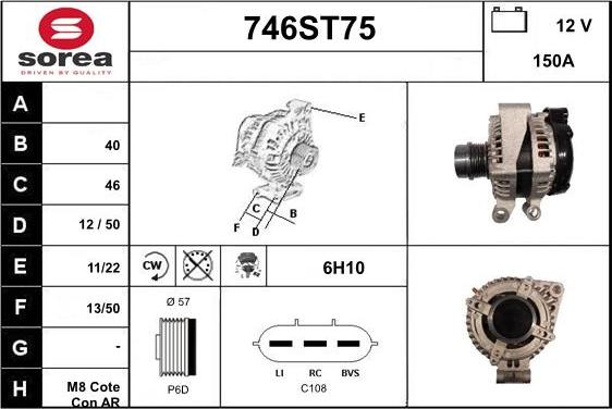 STARTCAR 746ST75 - Генератор vvparts.bg