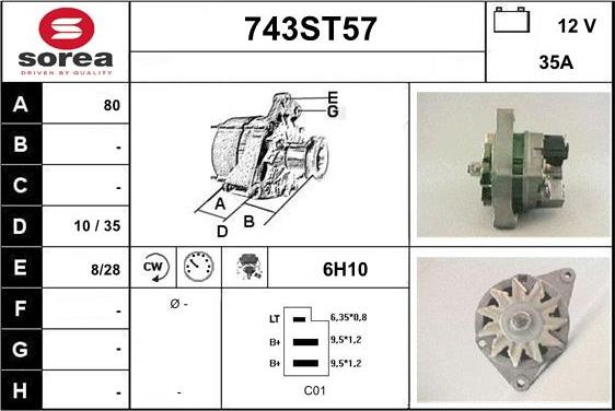 STARTCAR 743ST57 - Генератор vvparts.bg