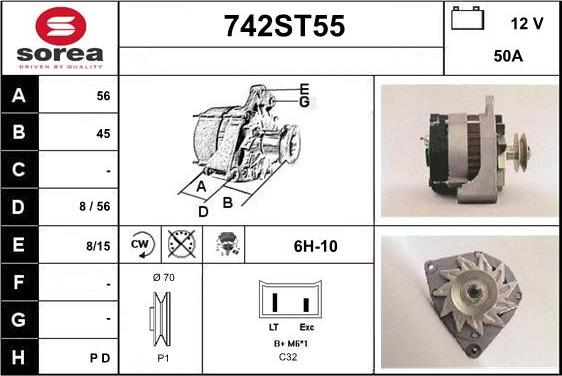 STARTCAR 742ST55 - Генератор vvparts.bg