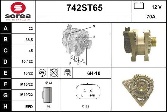 STARTCAR 742ST65 - Генератор vvparts.bg