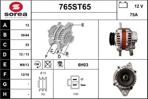 STARTCAR 765ST65 - Генератор vvparts.bg