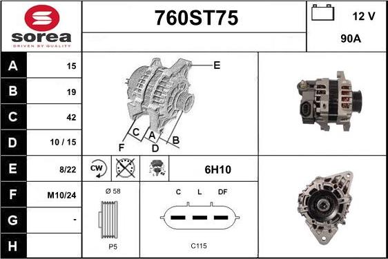 STARTCAR 760ST75 - Генератор vvparts.bg