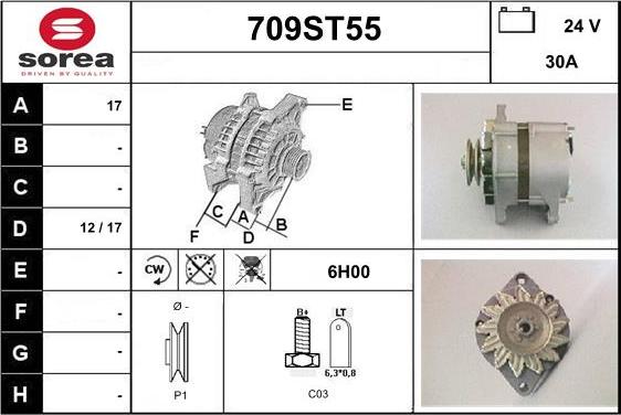 STARTCAR 709ST55 - Генератор vvparts.bg