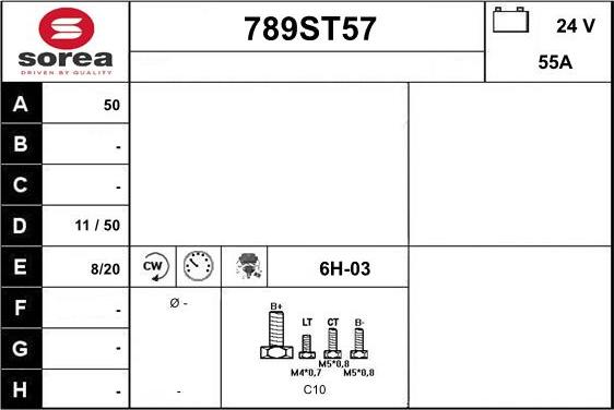 STARTCAR 789ST57 - Генератор vvparts.bg