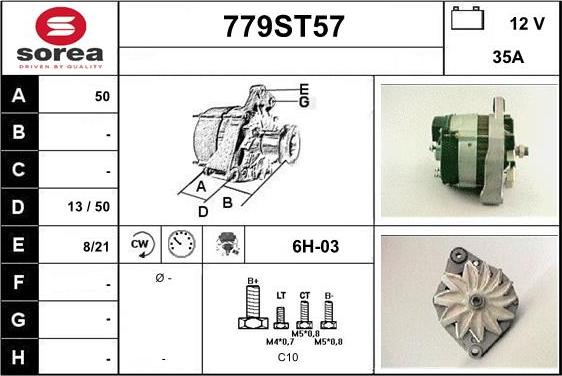 STARTCAR 779ST57 - Генератор vvparts.bg