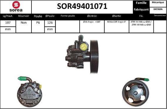 STARTCAR SOR49401071 - Хидравлична помпа, кормилно управление vvparts.bg