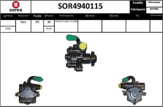 STARTCAR SOR4940115 - Хидравлична помпа, кормилно управление vvparts.bg