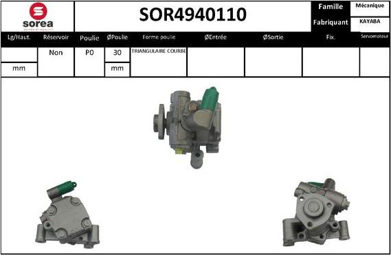 STARTCAR SOR4940110 - Хидравлична помпа, кормилно управление vvparts.bg