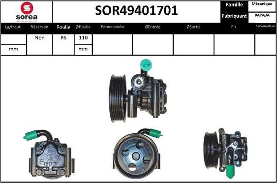 STARTCAR SOR49401701 - Хидравлична помпа, кормилно управление vvparts.bg