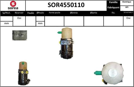 STARTCAR SOR4550110 - Хидравлична помпа, кормилно управление vvparts.bg