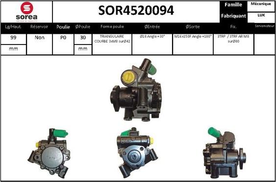 STARTCAR SOR4520094 - Хидравлична помпа, кормилно управление vvparts.bg