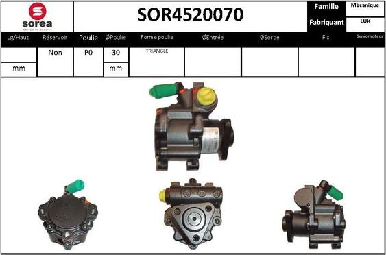 STARTCAR SOR4520070 - Хидравлична помпа, кормилно управление vvparts.bg