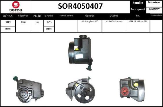 STARTCAR SOR4050407 - Хидравлична помпа, кормилно управление vvparts.bg