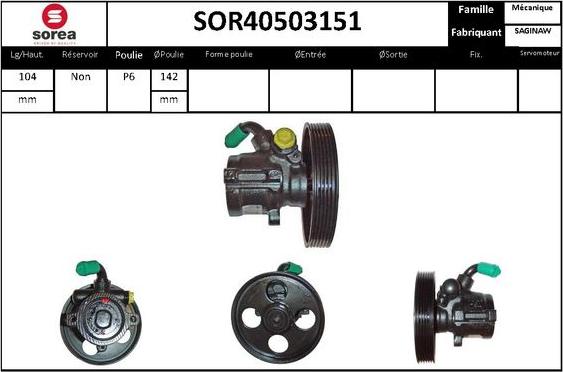 STARTCAR SOR40503151 - Хидравлична помпа, кормилно управление vvparts.bg