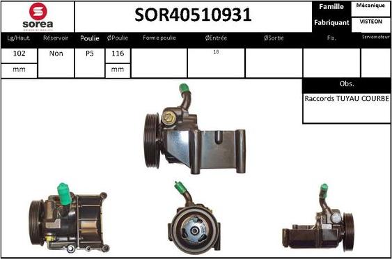 STARTCAR SOR40510931 - Хидравлична помпа, кормилно управление vvparts.bg