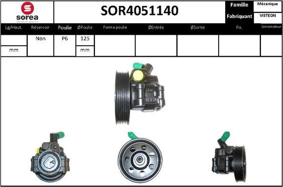 STARTCAR SOR4051140 - Хидравлична помпа, кормилно управление vvparts.bg